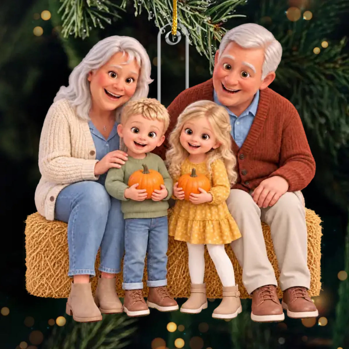 Custom Family Photo Christmas Gifts - Personalized Acrylic Ornament