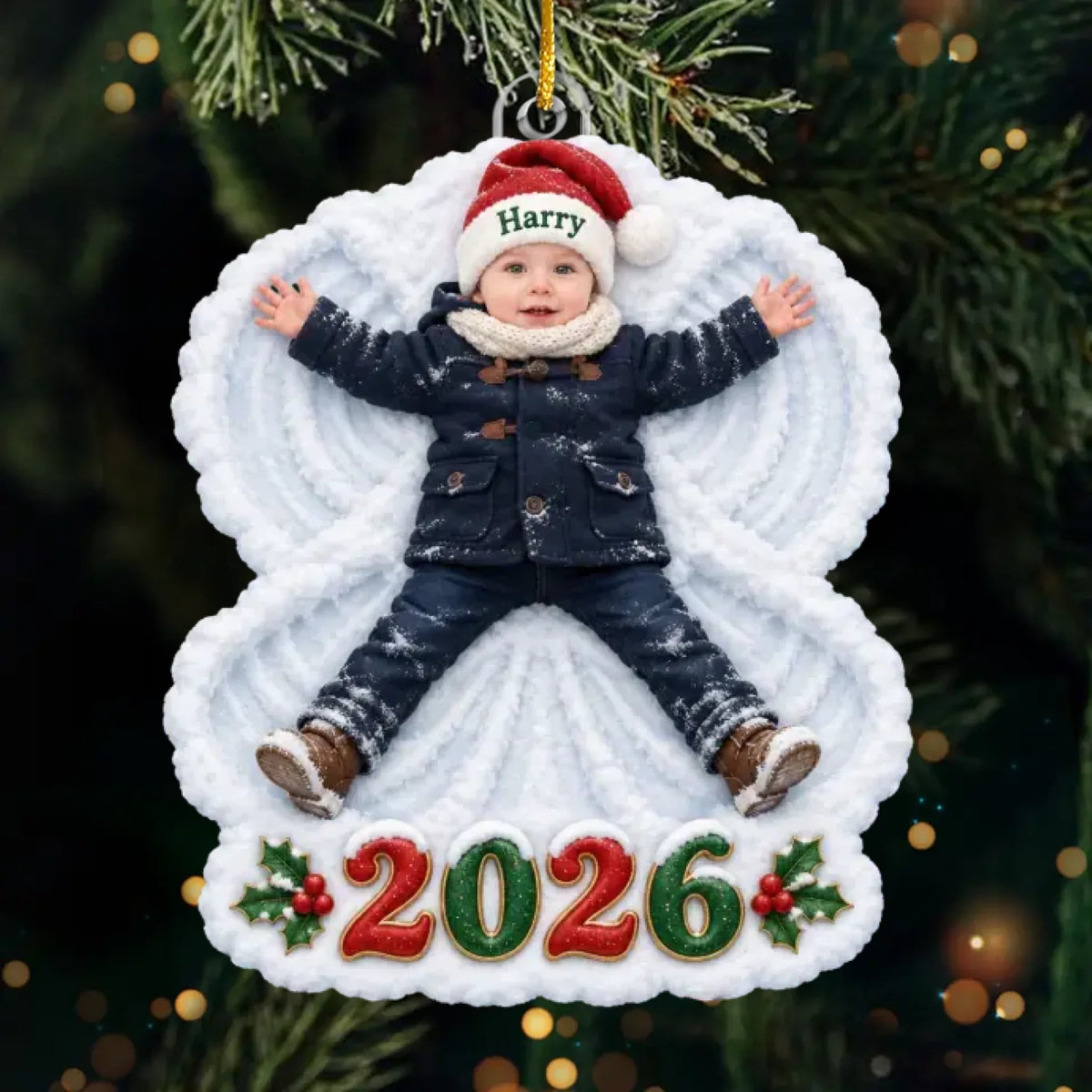 Custom Photo Baby Christmas Gifts - Personalized Acrylic Ornament