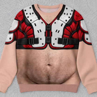 Custom Funny Football Beer Gifts for Men - Personalized Ugly Sweatshirt