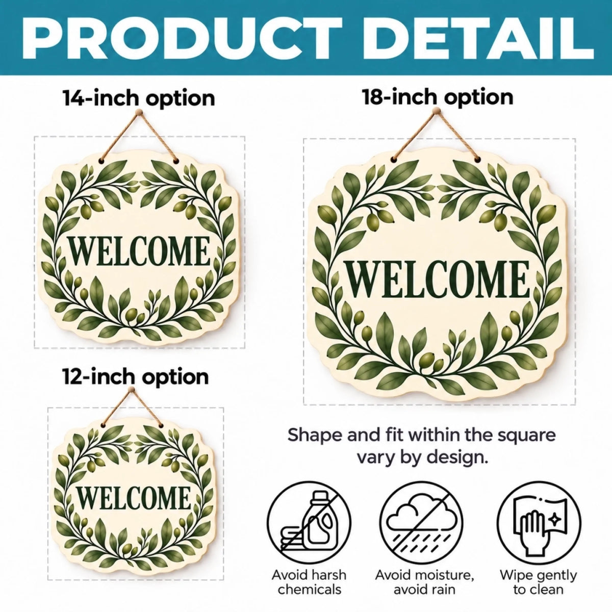 wood sign size