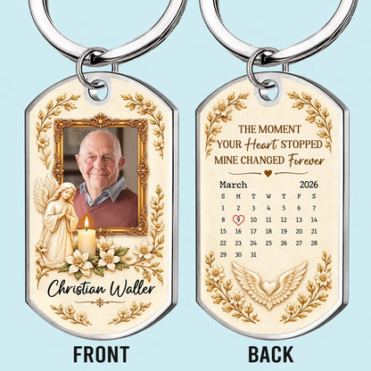 Custom Photo Memorial Angel Tribute Gifts - Personalized Keychain