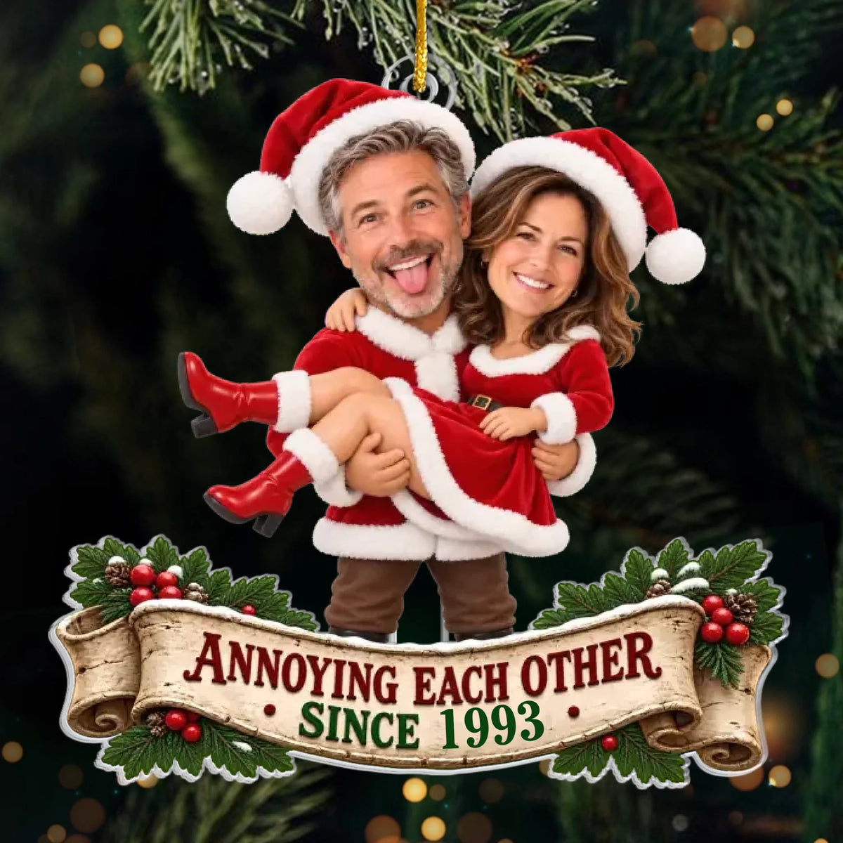 Custom Photo Funny Annoying Each Other Christmas Gifts For Couples - Personalized Acrylic Ornament