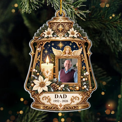 Personalized Memorial Photo Christmas Lantern Ornament