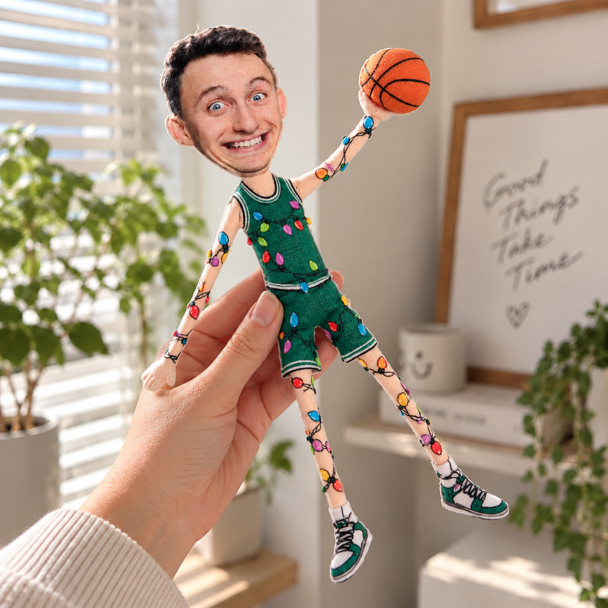 Personalized Basketball Player Mini Me Ugly Plush Doll