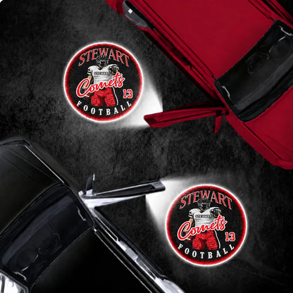 Personalized Football Player Game Day Car Door Projector Lights