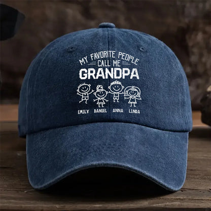 Personalized Favorite People Call Me Grandpa Cap