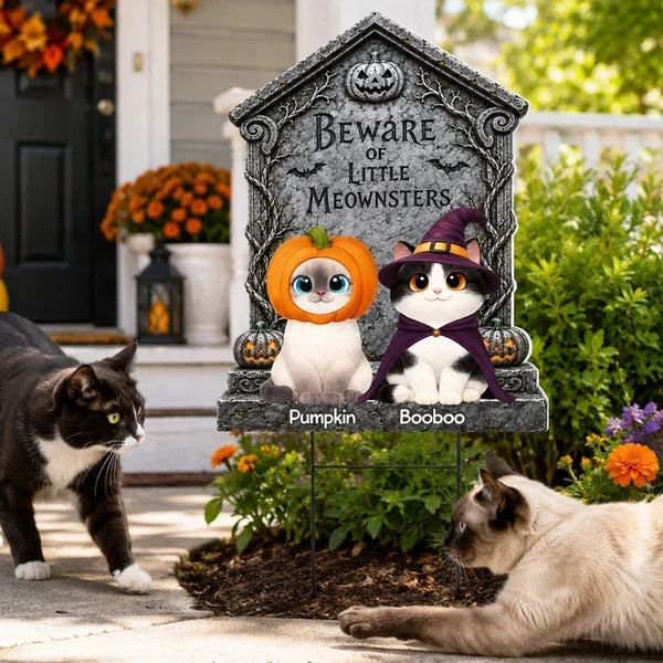 Custom Little Meownsters Yard Sign