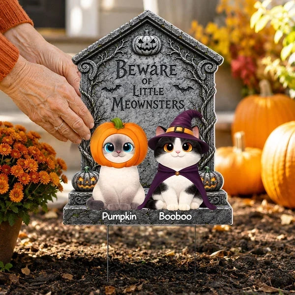 Custom Little Meownsters Yard Sign