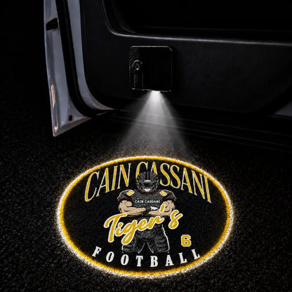Personalized Football Player Game Day Car Door Projector Lights