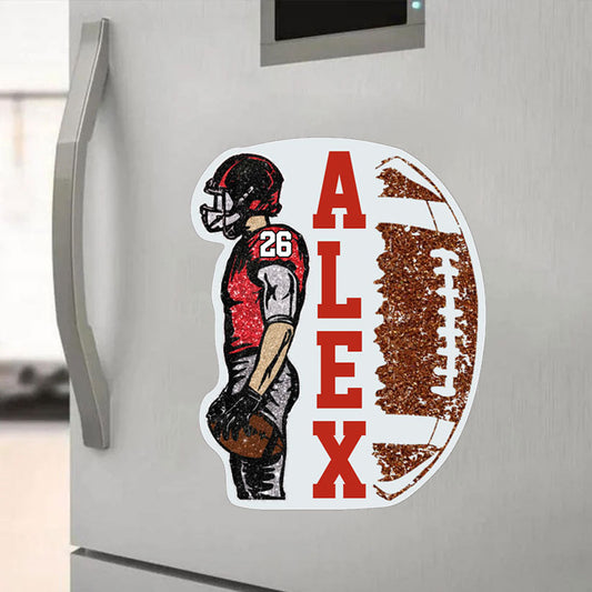 Custom Football Player Fridge Magnet