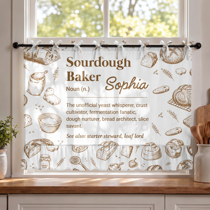 Personalized Sourdough Baker Noun Definition Oven Skirt Curtain