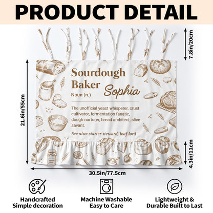 Personalized Sourdough Baker Noun Definition Oven Skirt Curtain
