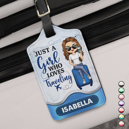 Personalized Travel Lover Name Leather Luggage Tag