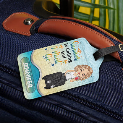 Personalized Travel Lover Name Leather Luggage Tag