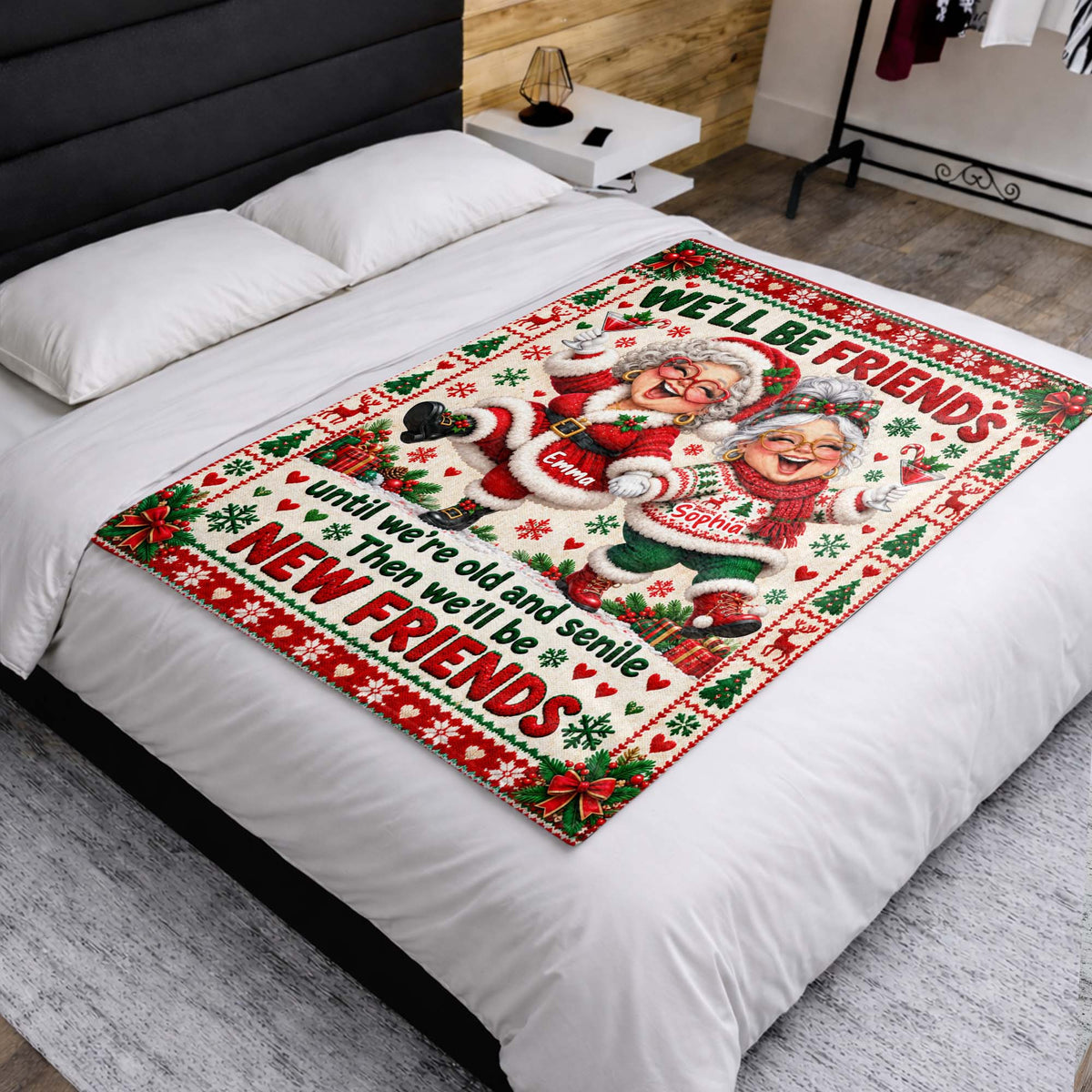 Personalized Friends Until Old And Senile Blanket