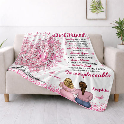 Personalized Butterfly Tree Best Friend Blanket