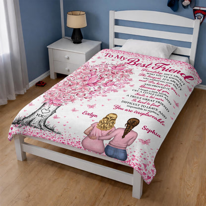 Personalized Butterfly Tree Best Friend Blanket