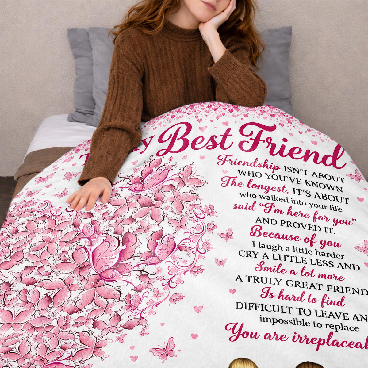 Personalized Butterfly Tree Best Friend Blanket