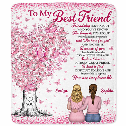 Personalized Butterfly Tree Best Friend Blanket