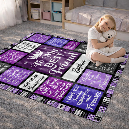 Custom Best Friend Crowns Friendship Blanket