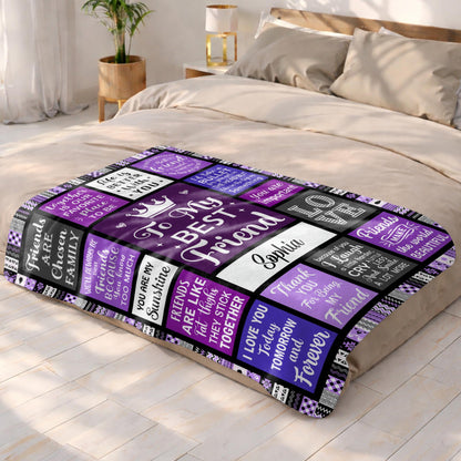 Custom Best Friend Crowns Friendship Blanket