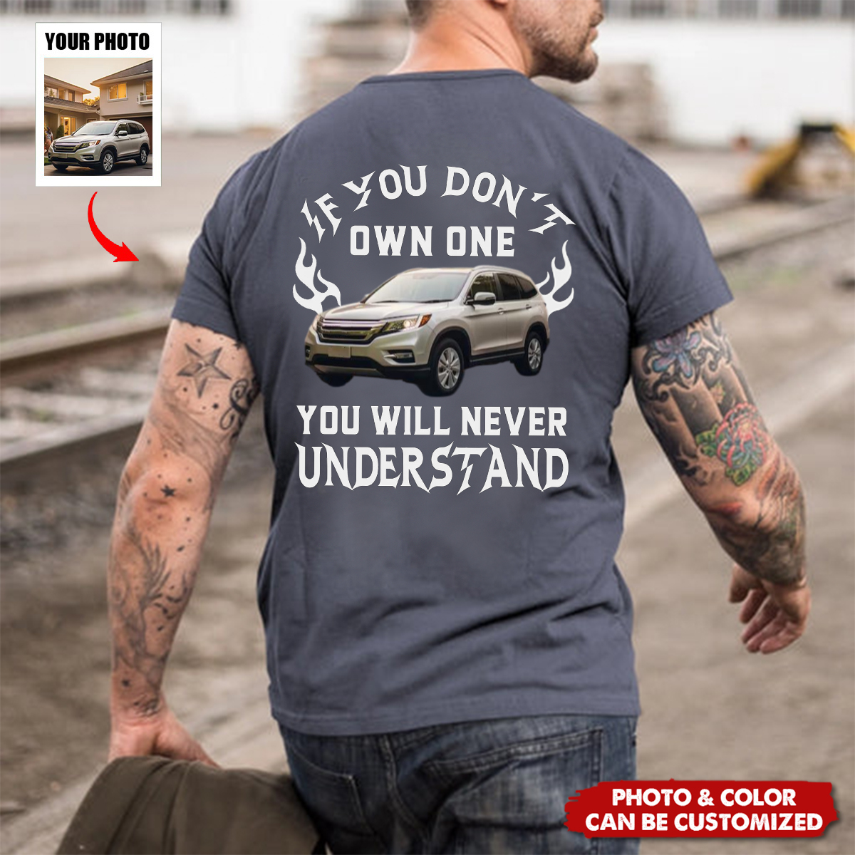 Personalized Classic Car Quote Denim Cap