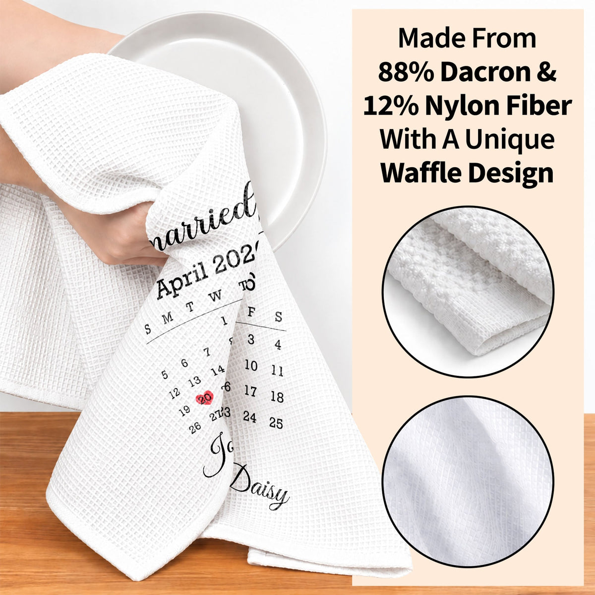 Custom Heart Date Kitchen Gift 45