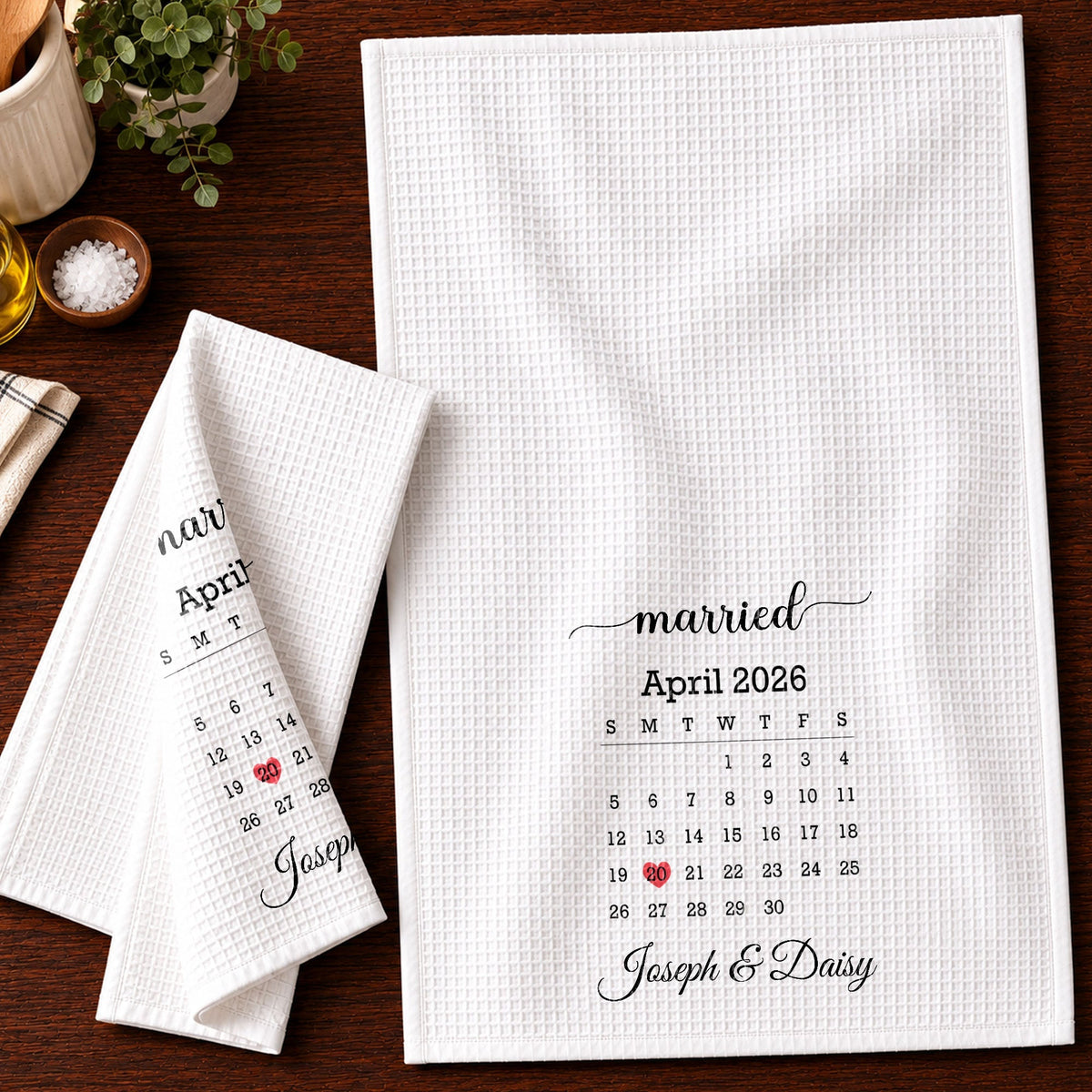 Custom Heart Date Kitchen Gift 45