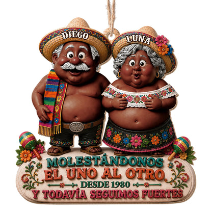 Personalized Annoying Each Other Still Strong Couple Wood Ornament