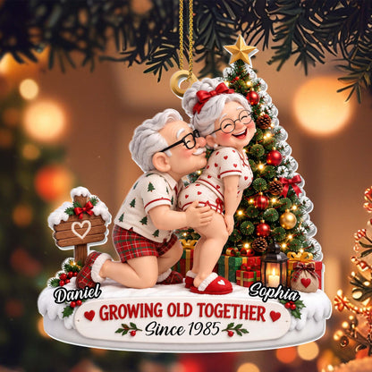 Personalized Growing Old Together Tree Acrylic Ornament