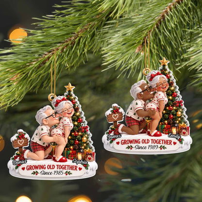 Personalized Growing Old Together Tree Acrylic Ornament