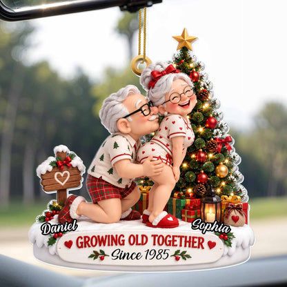 Personalized Growing Old Together Tree Acrylic Ornament