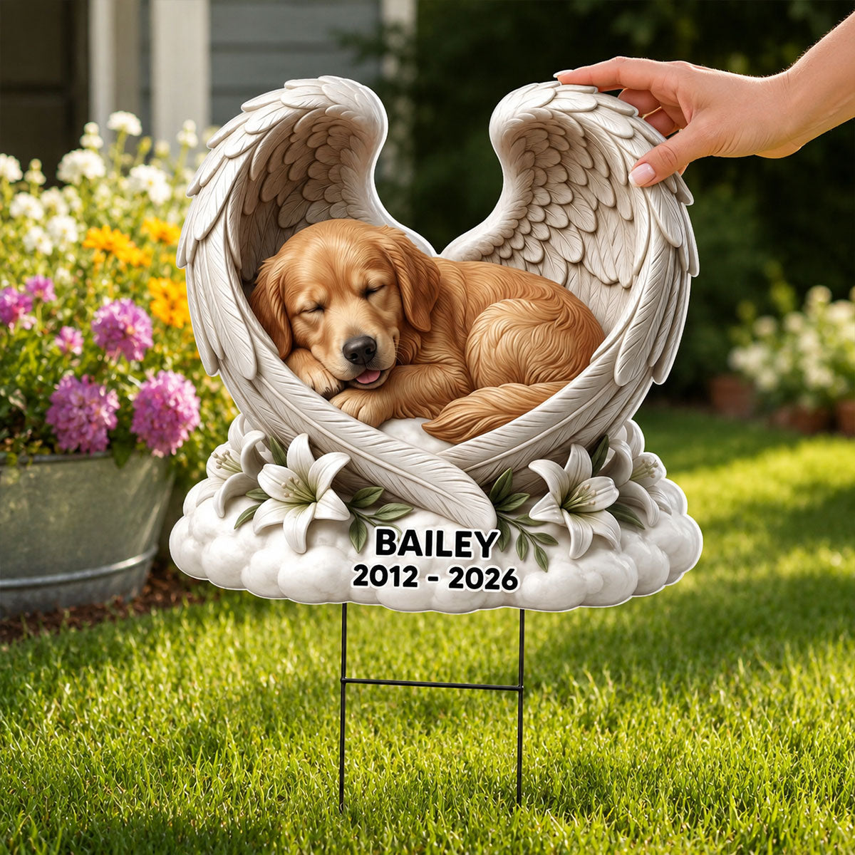 Personalized Pet Memorial Photo Yard Sign