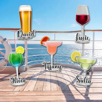 Personalized Cocktail And Beer Cruise Door Acrylic Magnet