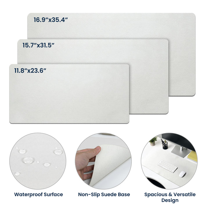 Personalized Retro Letter Tile Leather Desk Mat