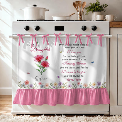 Personalized Daughter Birth Month Flower Oven Skirt