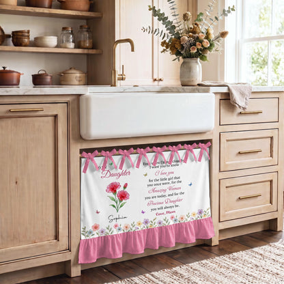 Personalized Daughter Birth Month Flower Oven Skirt