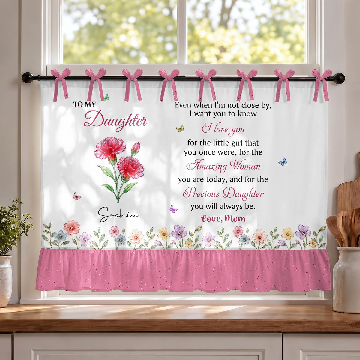 Personalized Daughter Birth Month Flower Oven Skirt