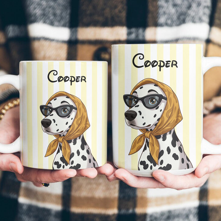 Custom Pet Cartoon Portrait Mug Pet Lover Gift - Personalized Mug