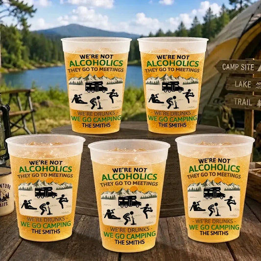 Personalized Drunk Stick Figure Camping Frosted Cup