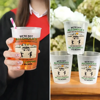 Personalized Drunk Stick Figure Camping Frosted Cup