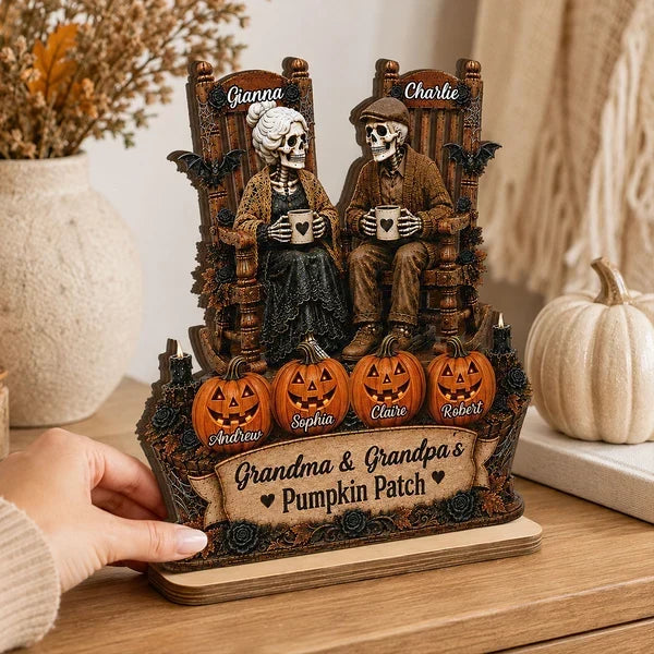 Personalized Skeleton Couple Wooden Plaque
