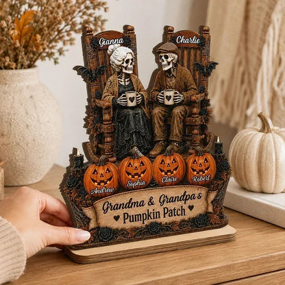 Personalized Skeleton Couple Wooden Plaque
