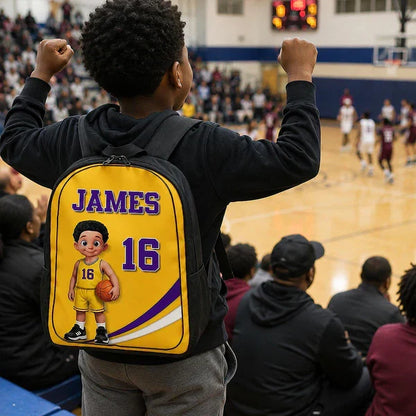 Personalized Basketball Player Kids Backpack