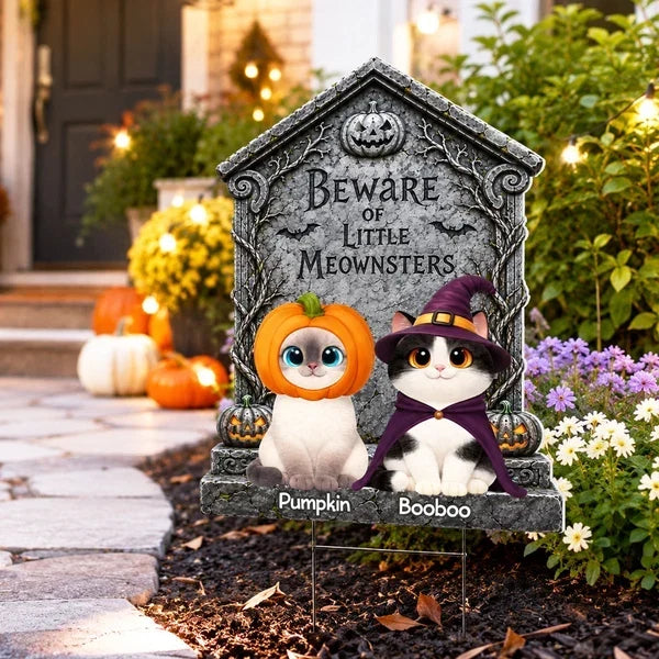 Custom Little Meownsters Yard Sign