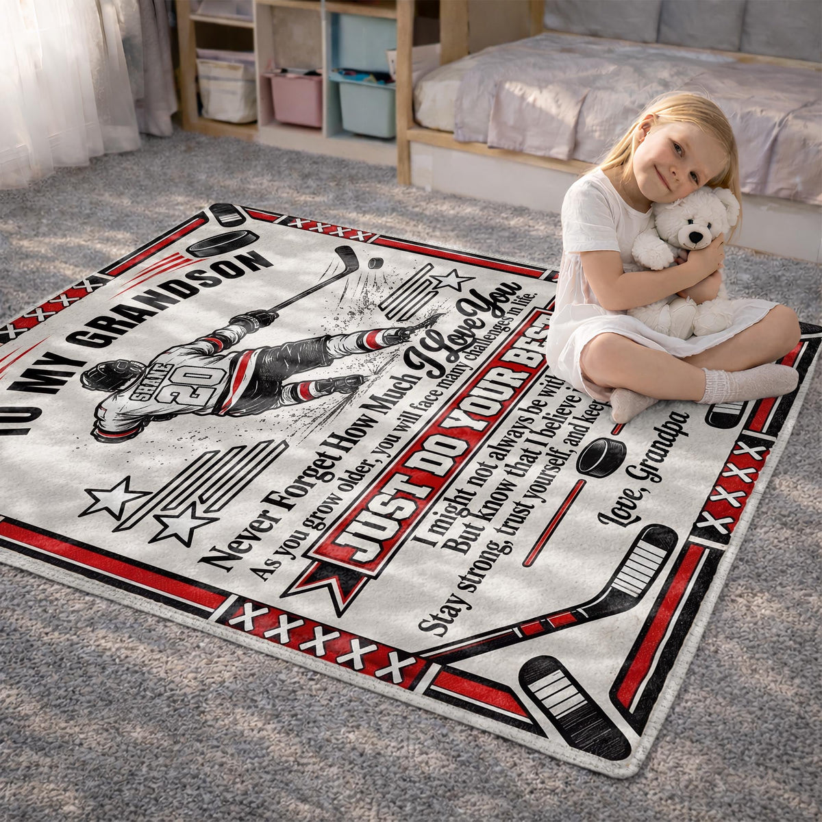 Personalized To My Grandson Never Forget How Much Blanket
