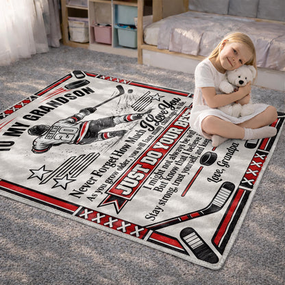 Personalized To My Grandson Never Forget How Much Blanket