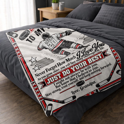 Personalized To My Grandson Never Forget How Much Blanket