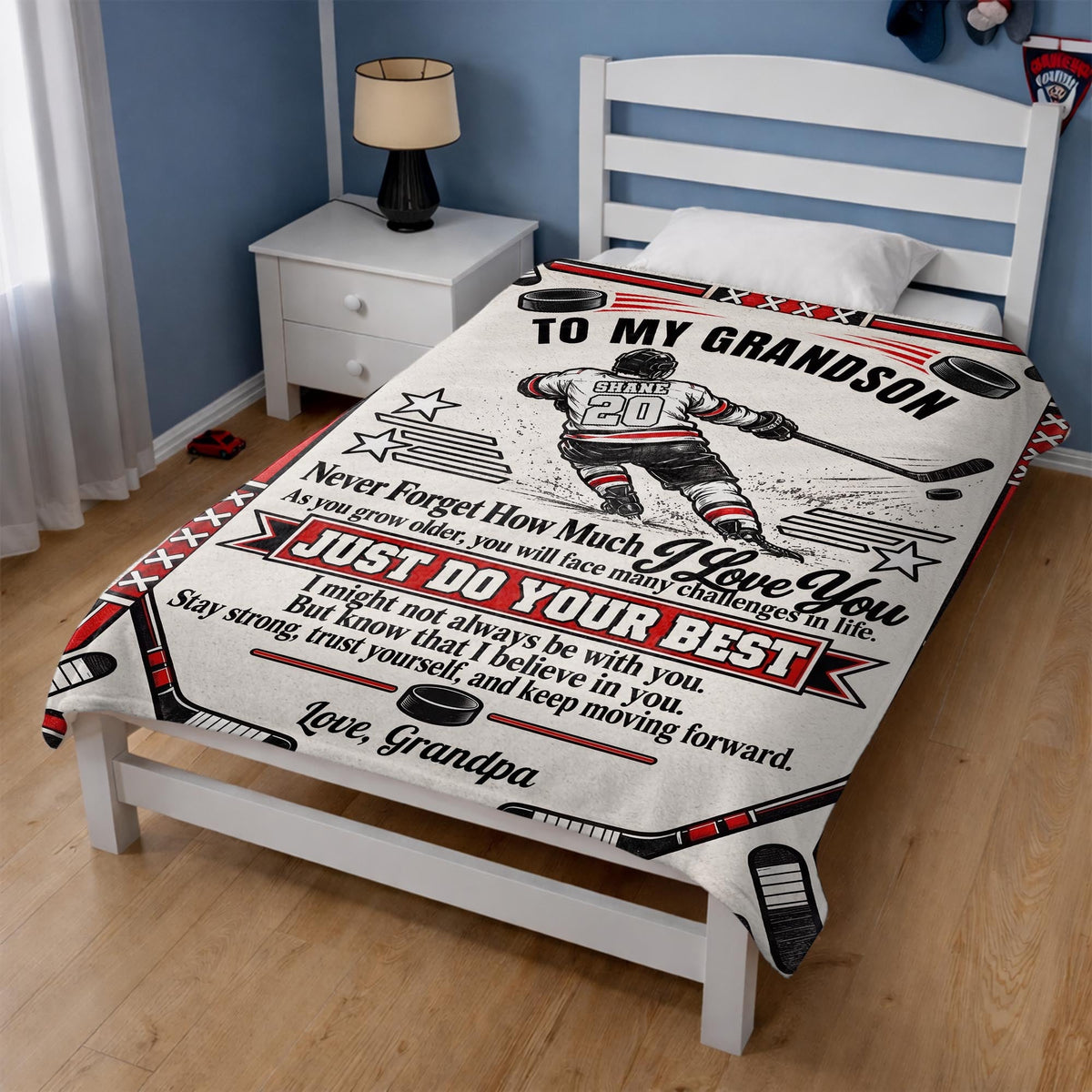 Personalized To My Grandson Never Forget How Much Blanket