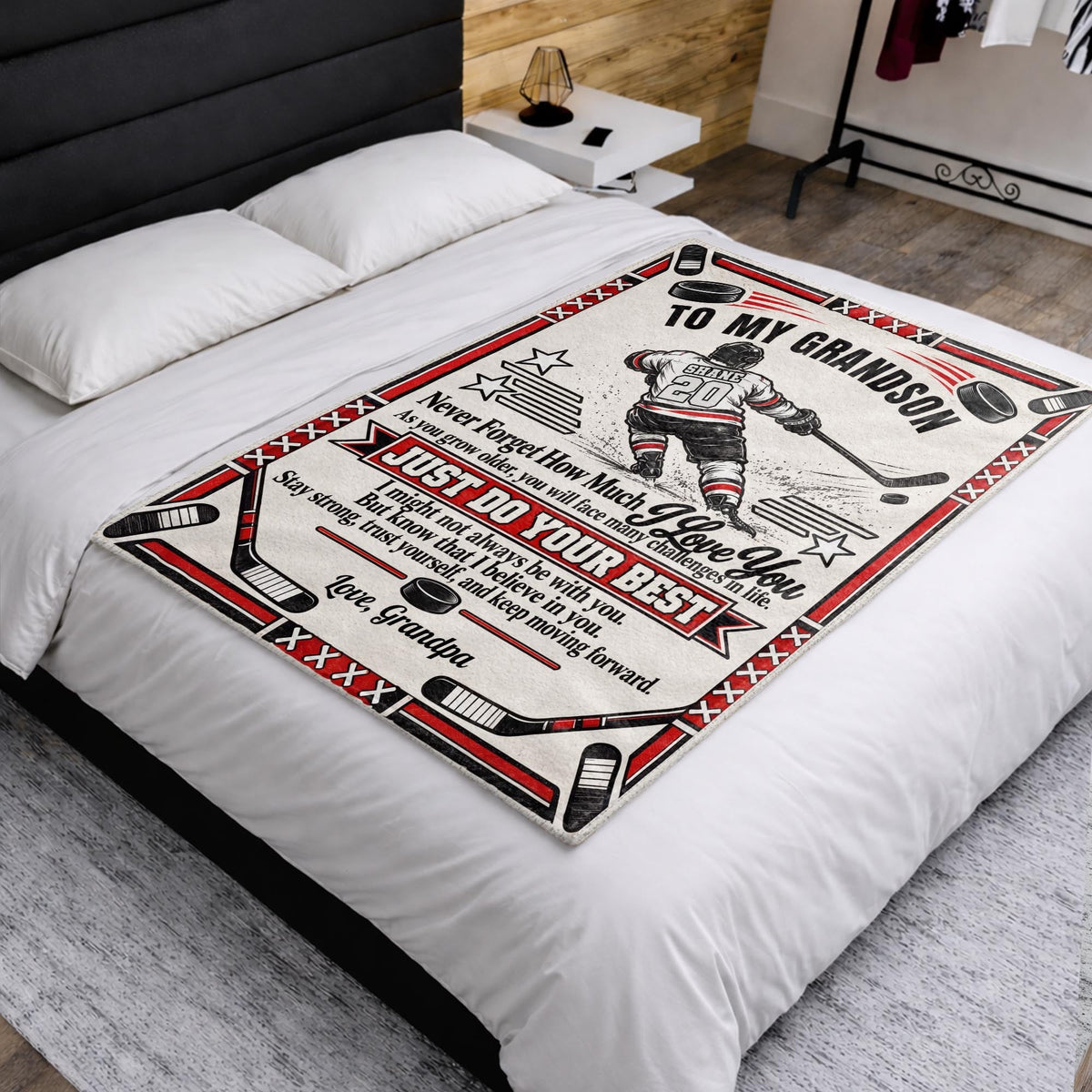 Personalized To My Grandson Never Forget How Much Blanket